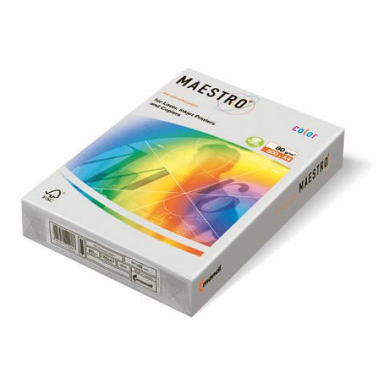 Бумага MAESTRO color А4, 80 г/м, 500 л. умеренно-интенсив (тренд) серый GR21 - 1